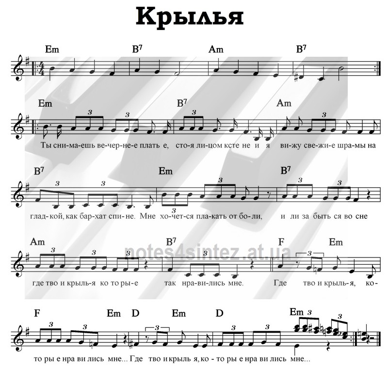 Аккорды Платье
